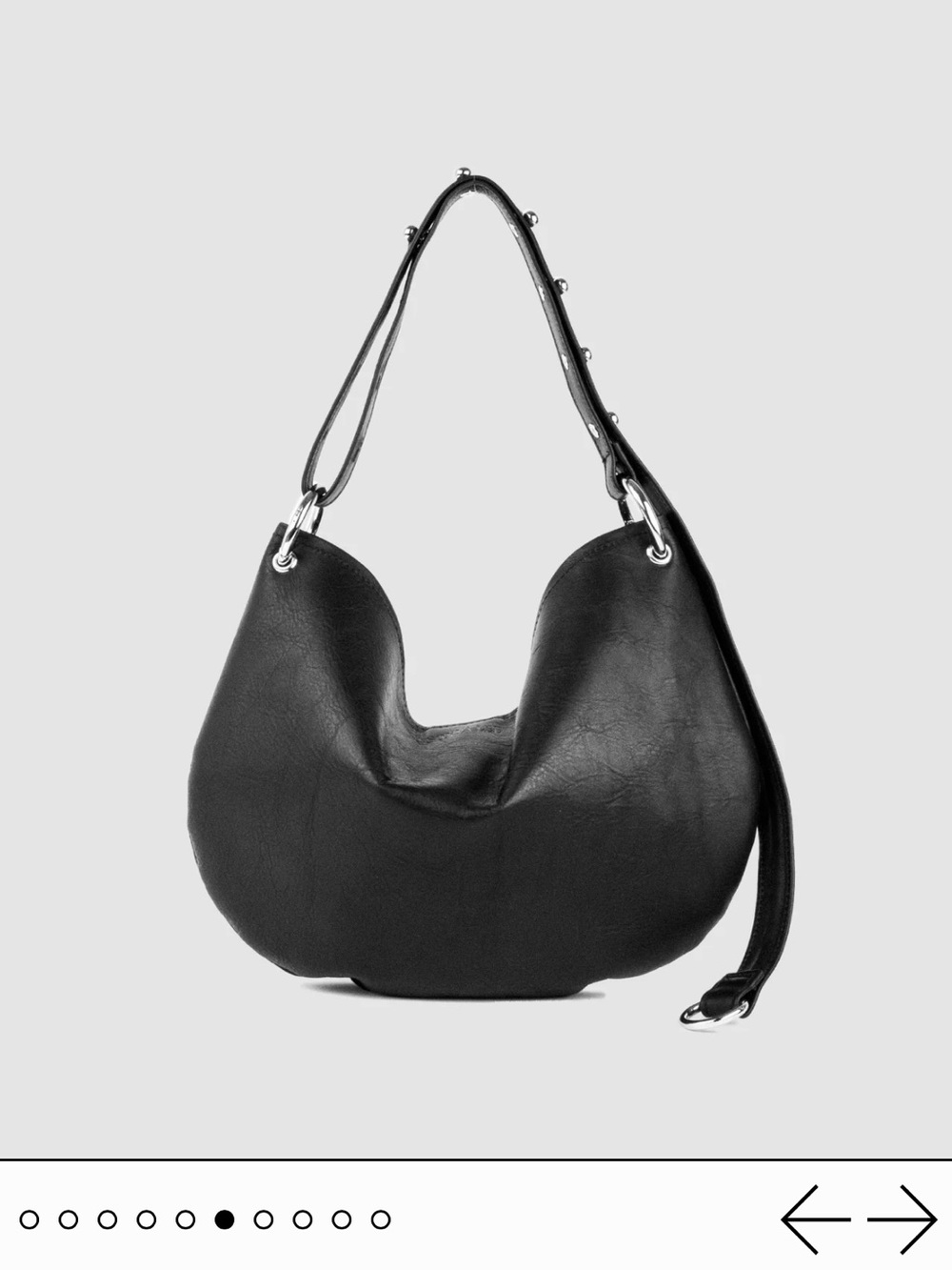 Everyday Black Shoulder Hobo Bag - Women